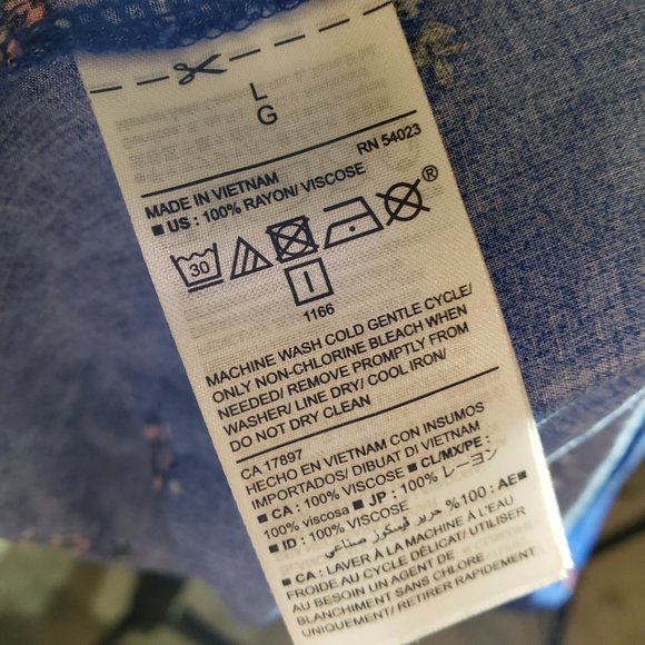 Old Navy l Royal Blue Floral Shift Dress L - Picture 8 of 8